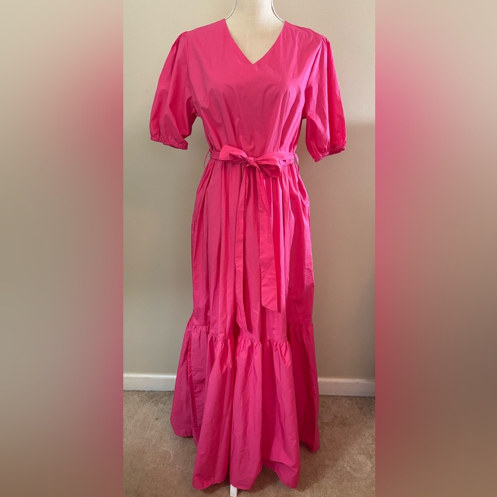 Top it Off tiered maxi dress with removable belt - size large, 12/14 - NWT